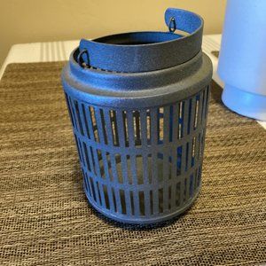 Crate & Barrel Small Grey Metal Lantern